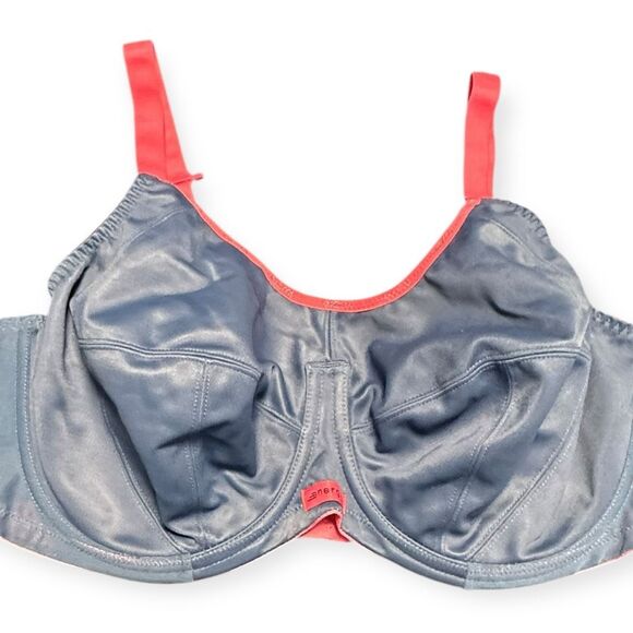 ELOMI Women’s Navy & Pink Energise Underwire Sports Bra Size 40DD  / 40E - Picture 2 of 4